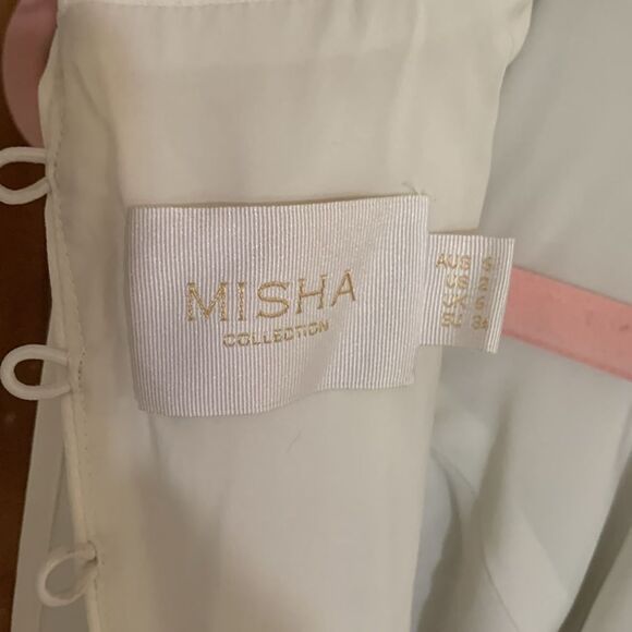 Misha Collection Alexa white high neck sleeveless wide leg jumpsuit NWOT - Picture 12 of 15